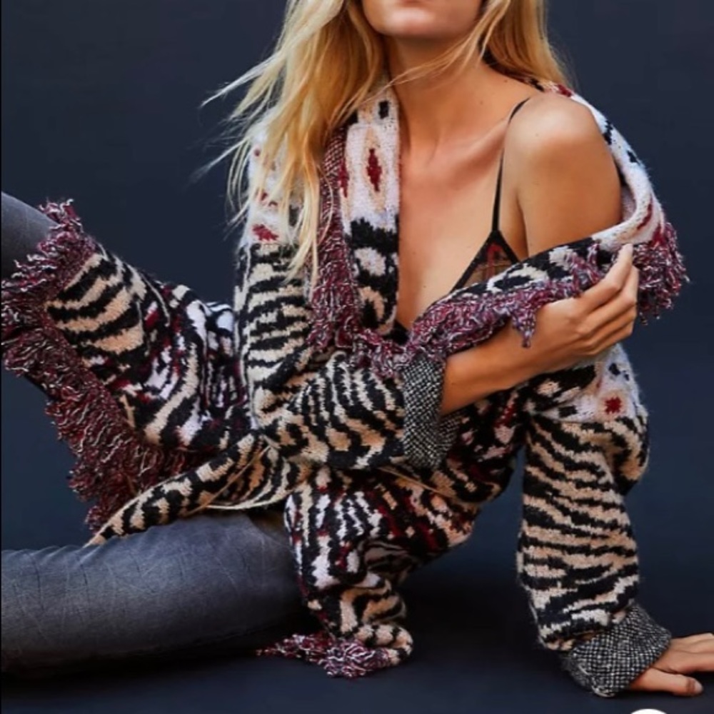 Anthropologie Paloma Fringed Cardigan